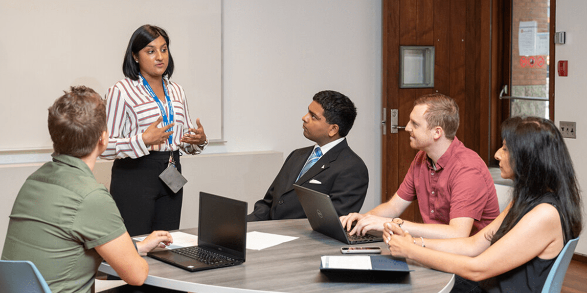 A group of staff collaborating in a session.